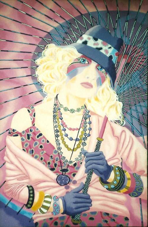 Woman With Hat and Umbrella