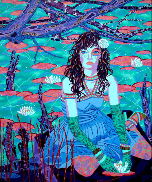 Woman With Lillies